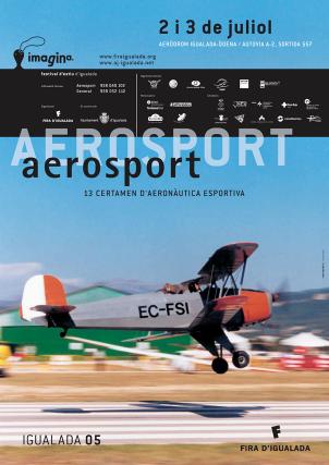 Cartell Aerosport Imagina festival d'estiu d'Igualada, juliol 2005