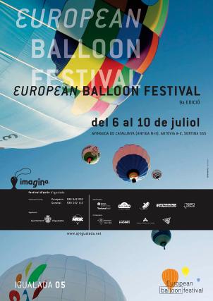 Cartell European Ballon Festival Imagina festival d'estiu d'Igualada, juliol 2005