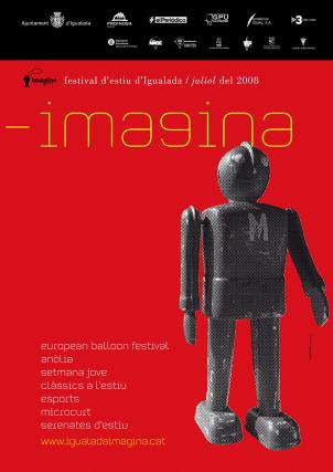 Cartell Imagina festival d'estiu d'Igualada, juliol 2008