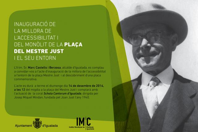 Targetó inauguració Plaça del Mestre Just