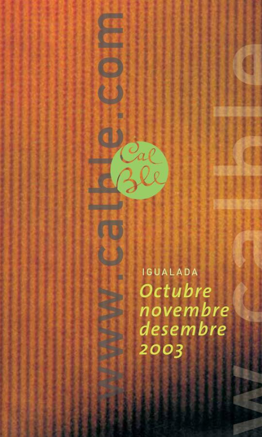 Octubre, novembre i desembre 2003