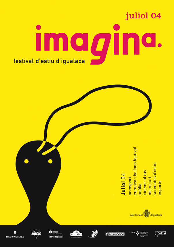 Cartell Imagina festival d'estiu d'Igualada, juliol 2004